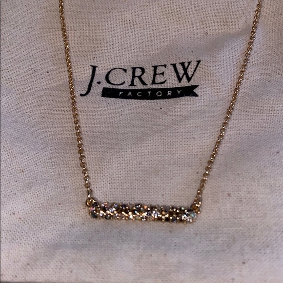 J. Crew Glittering Bar Layering Necklace. - Picture 6 of 10